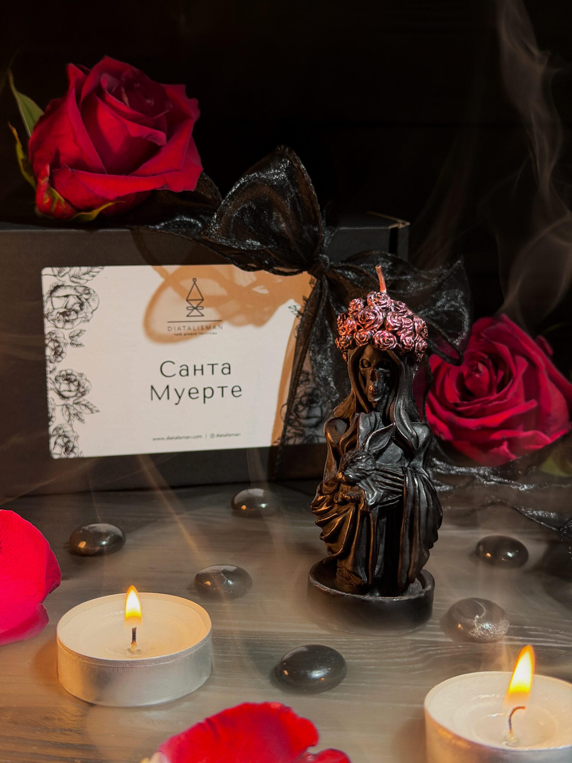 Ритуальна свічка Санта Муерта для завершення старого та початку нового Ритуальна свічка Санта Муерта для завершення старого та початку нового
